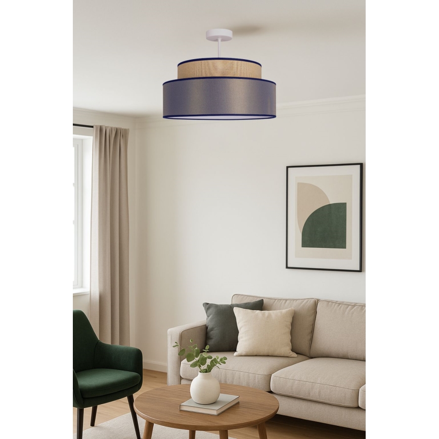 Bevestigde hanglamp GRACE 1xE27/60W/230V diameter 40 cm beige/bruin