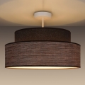 Bevestigde hanglamp GRACE 1xE27/60W/230V diameter 40 cm bruin/beige