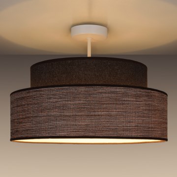 Bevestigde hanglamp GRACE 1xE27/60W/230V diameter 40 cm bruin/beige