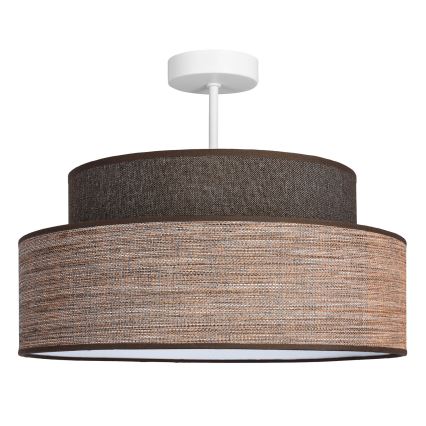 Bevestigde hanglamp GRACE 1xE27/60W/230V diameter 40 cm bruin/beige