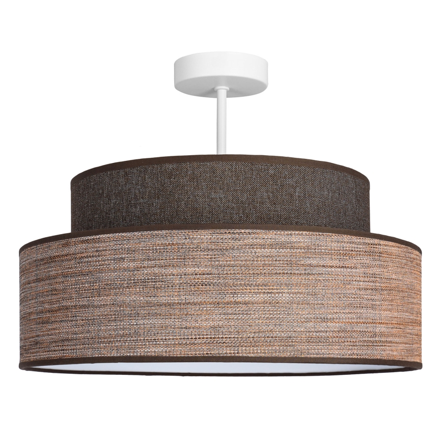 Bevestigde hanglamp GRACE 1xE27/60W/230V diameter 40 cm bruin/beige