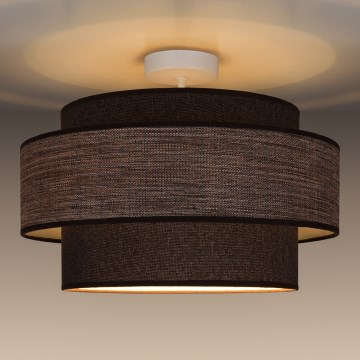 Bevestigde hanglamp GRACE 1xE27/60W/230V diameter 40 cm bruin/beige