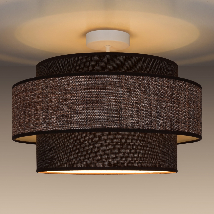 Bevestigde hanglamp GRACE 1xE27/60W/230V diameter 40 cm bruin/beige