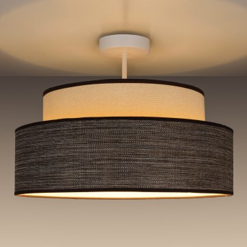 Bevestigde hanglamp GRACE 1xE27/60W/230V diameter 40 cm crème/bruin