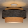 Bevestigde hanglamp GRACE 1xE27/60W/230V diameter 40 cm crème/bruin