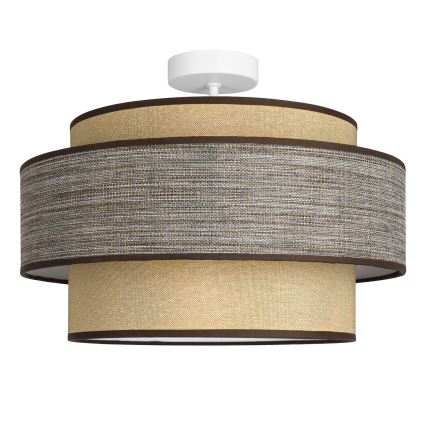 Bevestigde hanglamp GRACE 1xE27/60W/230V diameter 40 cm crème/bruin