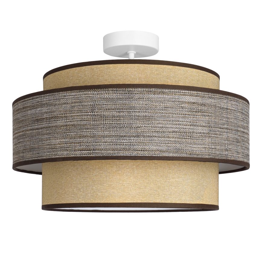 Bevestigde hanglamp GRACE 1xE27/60W/230V diameter 40 cm crème/bruin