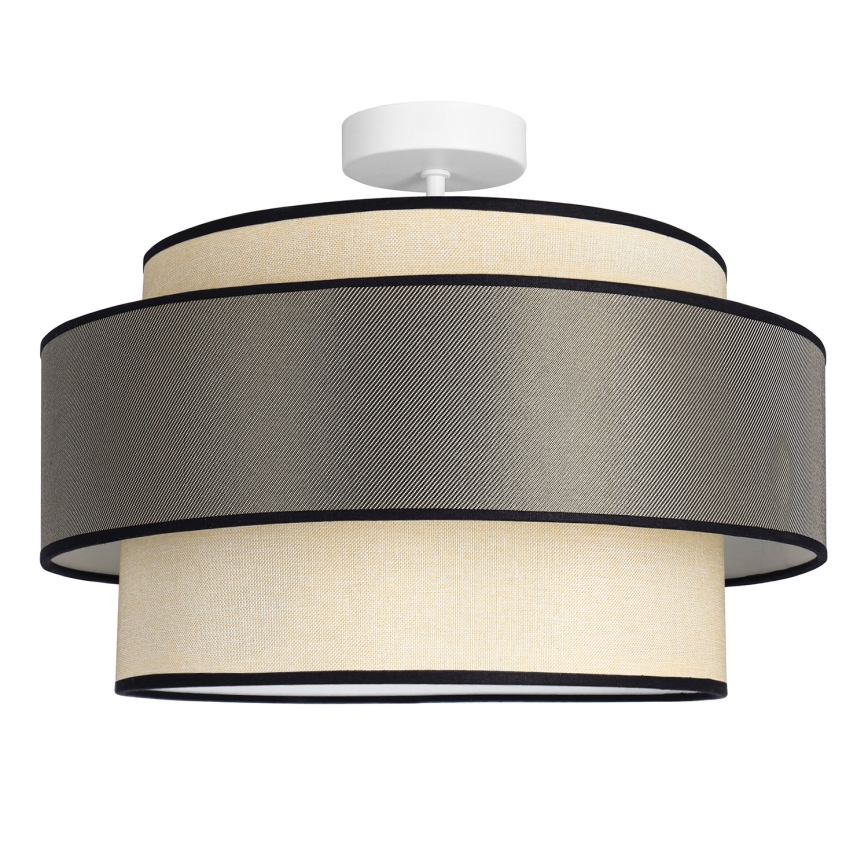 Bevestigde hanglamp GRACE 1xE27/60W/230V diameter 40 cm crème/grijs