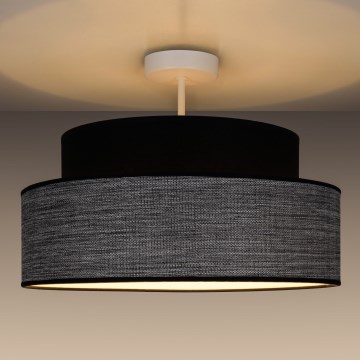 Bevestigde hanglamp GRACE 1xE27/60W/230V diameter 40 cm zwart/grijs