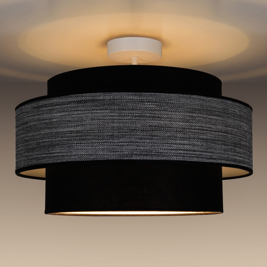 Bevestigde hanglamp GRACE 1xE27/60W/230V diameter 40 cm zwart/grijs