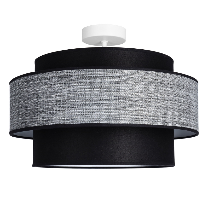 Bevestigde hanglamp GRACE 1xE27/60W/230V diameter 40 cm zwart/grijs