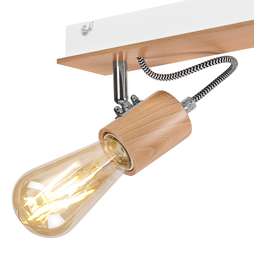 Bevestigde hanglamp GUSTAVO 3xE27/60W/230V beuken