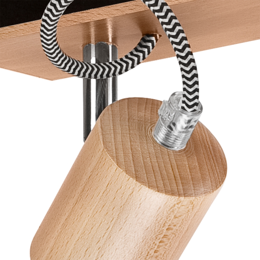 Bevestigde hanglamp GUSTAVO 3xE27/60W/230V beuken
