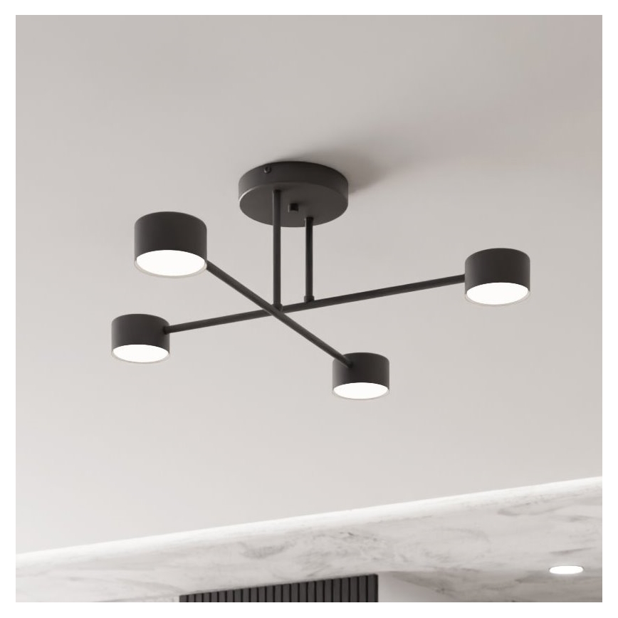Bevestigde hanglamp HALO 4xGX53/10W/230V zwart