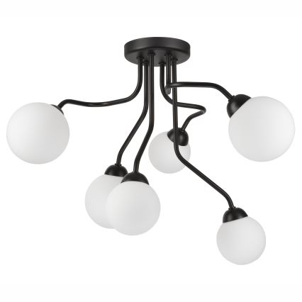 Bevestigde hanglamp HOLLY 6xG9/5W/230V zwart