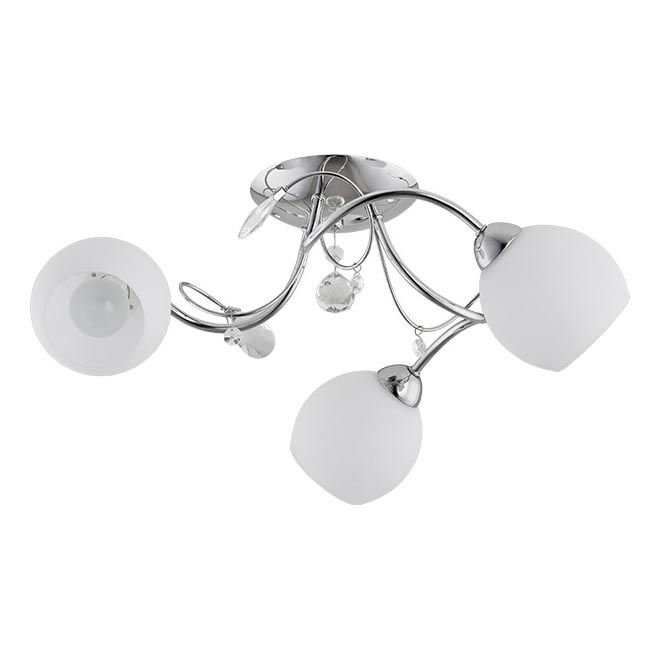 Bevestigde hanglamp LIVIA 3xE14/10W/230V glanzend chroom