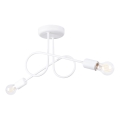 Bevestigde hanglamp LOOP 2xE27/15W/230V wit