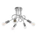 Bevestigde hanglamp LOOP 5xE27/15W/230V glanzend chroom
