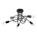 Bevestigde hanglamp LOOP 5xE27/15W/230V zwart