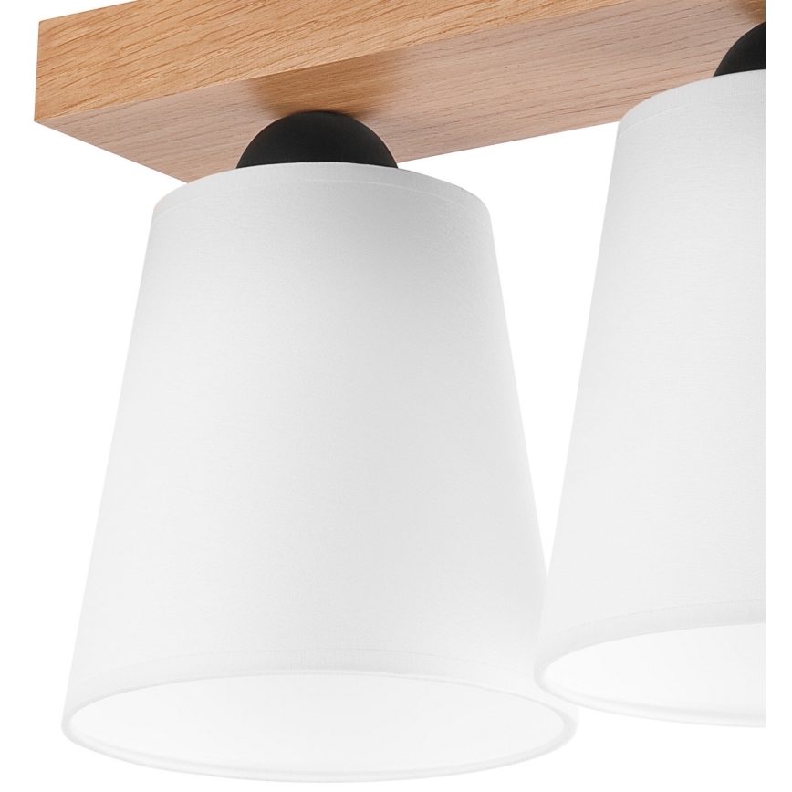 Bevestigde hanglamp LULA 2xE27/60W/230V eiken