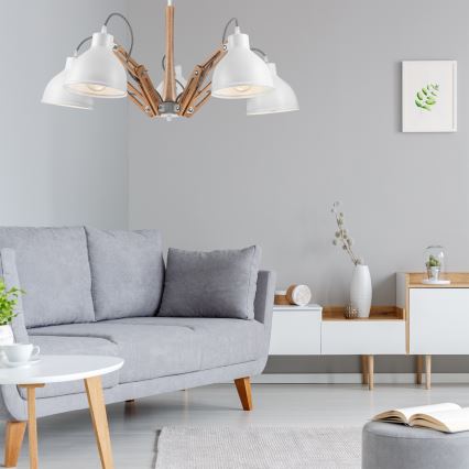 Bevestigde hanglamp MARCELLO 5xE27/60W/230V - FSC gecertificeerd