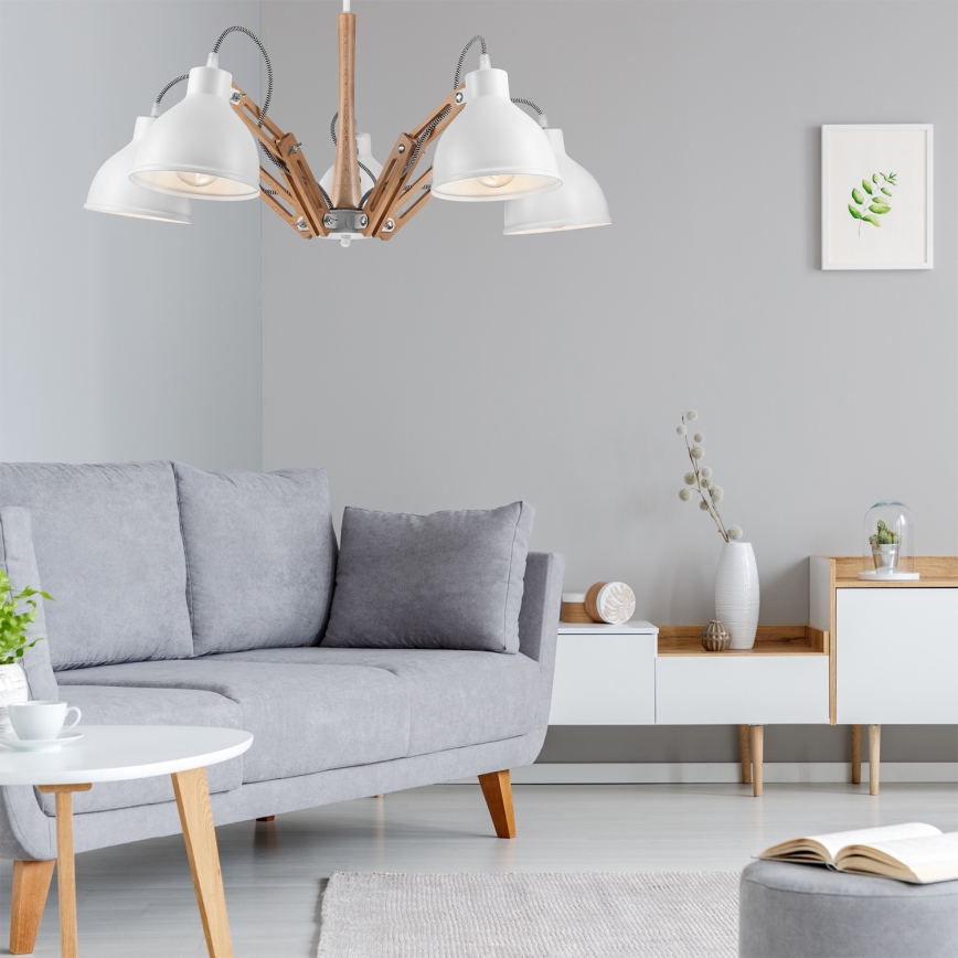 Bevestigde hanglamp MARCELLO 5xE27/60W/230V - FSC gecertificeerd