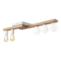 Bevestigde hanglamp MATTE 2xE27/15W/230V + 3xG9/5W/230V wit/eiken