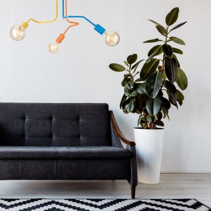 Bevestigde hanglamp MATYLDA 3xE27/60W/230V kleurrijk