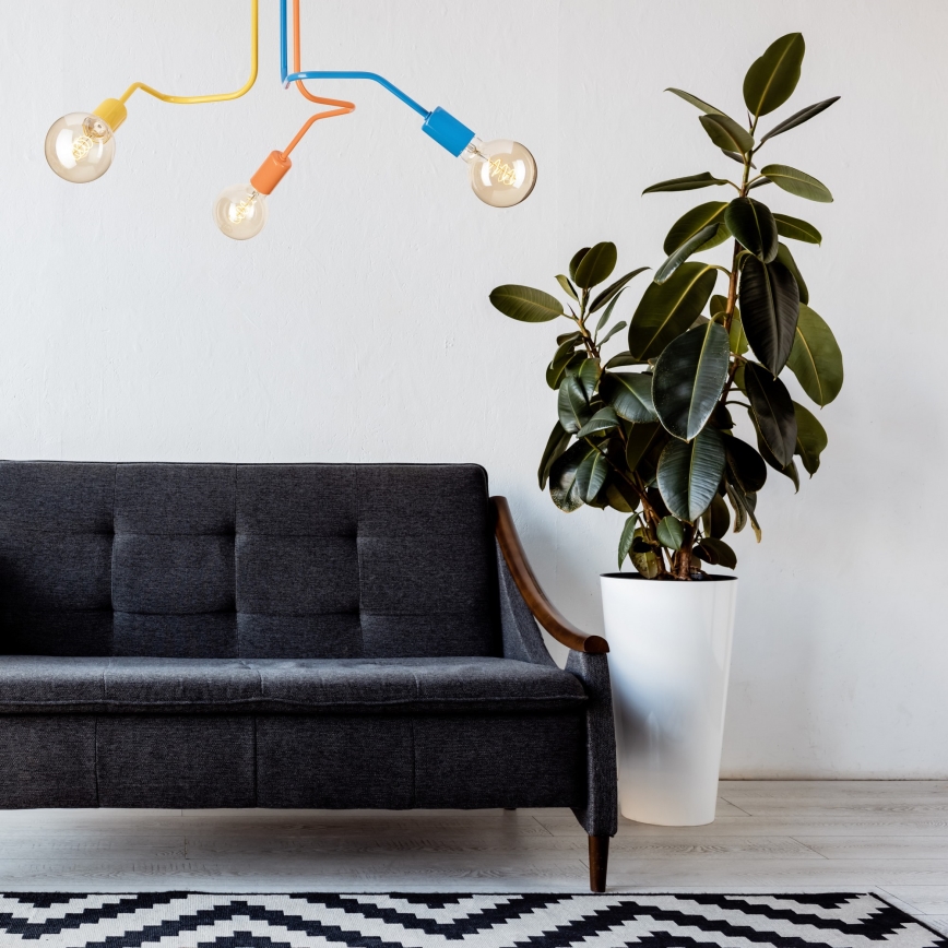 Bevestigde hanglamp MATYLDA 3xE27/60W/230V kleurrijk