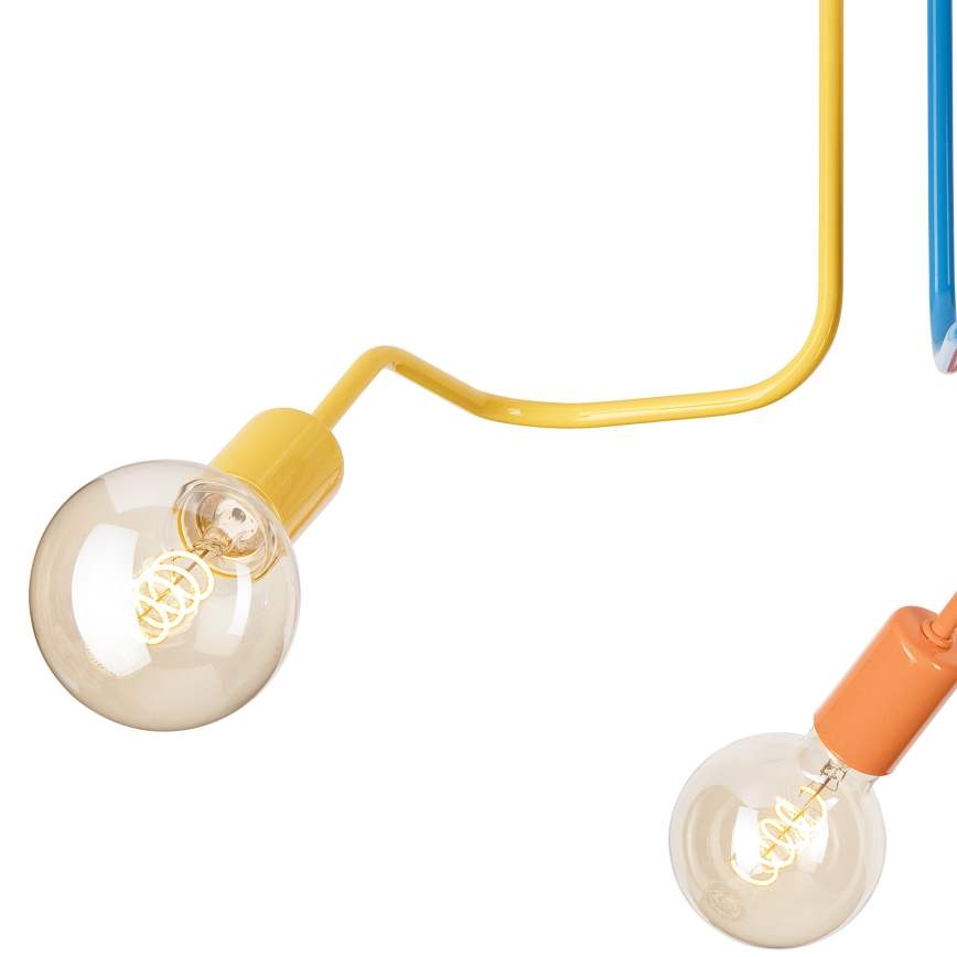 Bevestigde hanglamp MATYLDA 3xE27/60W/230V kleurrijk