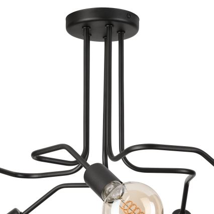 Bevestigde hanglamp MATYLDA 5xE27/60W/230V zwart