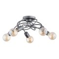 Bevestigde hanglamp MAXIS 5xE27/15W/230V grijs