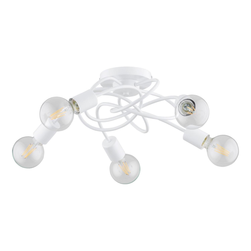 Bevestigde hanglamp MAXIS 5xE27/15W/230V wit