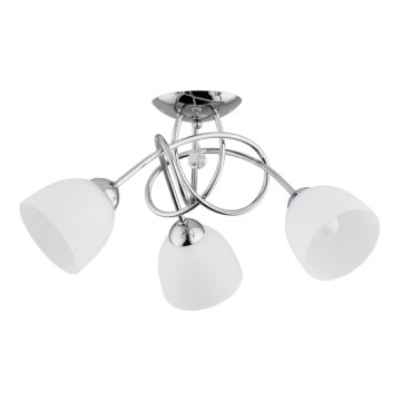Bevestigde hanglamp MODENA 3xE27/60W/230V glanzend chroom/wit