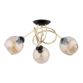 Bevestigde hanglamp MODENA 3xE27/60W/230V goud/zwart/beige