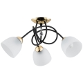 Bevestigde hanglamp MODENA 3xE27/60W/230V zwart/goud/wit