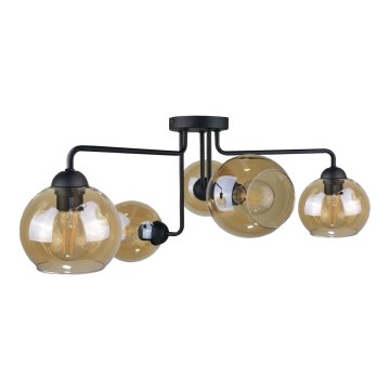 Bevestigde hanglamp MONDE BLACK 5xE27/60W/230V