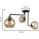 Bevestigde hanglamp MONDE GOLD 3xE27/60W/230V