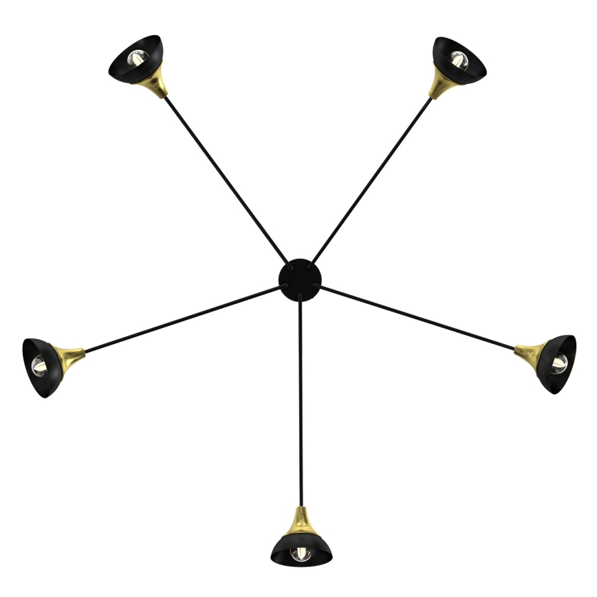 Bevestigde hanglamp NERGIS 5xE27/60W/230V