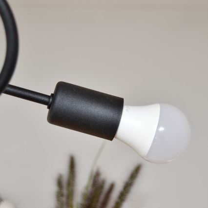 Bevestigde hanglamp OXFORD 4xE27/15W/230V zwart/groen