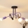 Bevestigde hanglamp OXFORD 4xE27/15W/230V zwart/paars