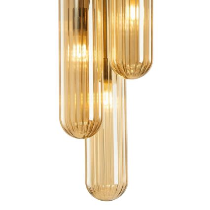 Bevestigde hanglamp PAX 3xG9/9W/230V goud