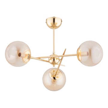Bevestigde hanglamp PRIMERY 3xE14/10W/230V goud