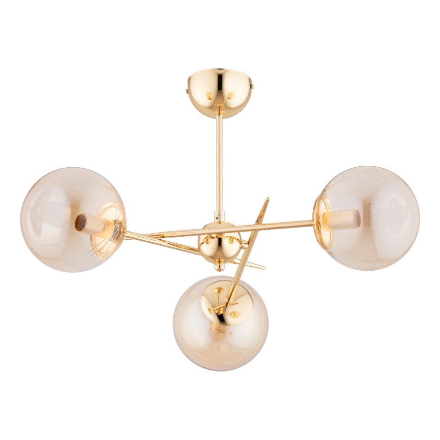 Bevestigde hanglamp PRIMERY 3xE14/10W/230V goud