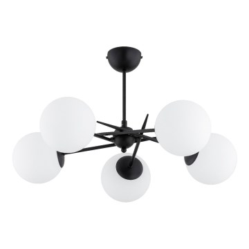 Bevestigde hanglamp PRIMERY 5xE14/10W/230V zwart