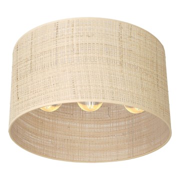 Bevestigde hanglamp RATTAN 3xE27/60W/230V rotan