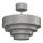 Bevestigde hanglamp RINGS 1xE27/15W/230V grijs