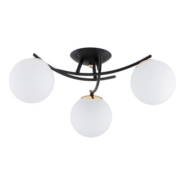 Bevestigde hanglamp SAVI 3xE14/10W/230V zwart/goud