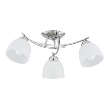 Bevestigde hanglamp SEVA 3xE27/15W/230V glanzend chroom