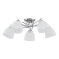 Bevestigde hanglamp SEVA 5xE27/15W/230V glanzend chroom